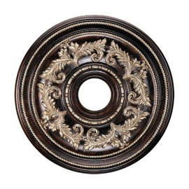 Livex Lighting 8200-40 Ceiling Medallion in Hand Rubbed Bronze with Antique Silver Accents