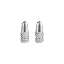 Miliheaven Silver Metal Presta Tire Valve Dust Caps (2 Pack) for Bicycles and Motorcycles | Not for Cars | Anodised Alloy | Screw-On
