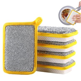 Wjelet 5Pcs Dishcloths for Washing Up,Dishwashing Sponge, Double Sided Kitchen Sponge Cloths, Durable Sponge For Kitchen Dishwashing Cleaning Tool