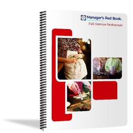 The Manager's Red Book - Full Service restaurant communication logbook, 8.5"x11" quarterly, 168 pages, 1 daily page (F0406) (Oct 2025 - Dec 2025)
