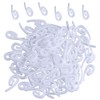 100pcs White Plastic Curtain Hooks,Plastic Curly Hooks Curtain Hooks,Plastic Door