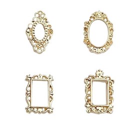 FDKYOEK 80pcs 3D Metal Nail Art Jewelry, Vintage Gold and Silver Art Decoration for Women Girls DIY Jewelry Crafts