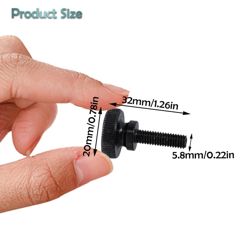 16 Pcs M6 Screw Set Hammer Head Flat Head Knurled