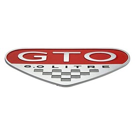 Pontiac GTO 6.0L Fender Emblem Badge RED Style