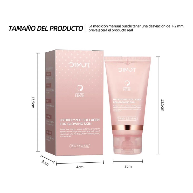 🔥 Mascarilla nocturna collagen wrapping reafirma hidrata 75ml todo tipo