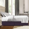 JS Sanders Solid Bedskirt Queen Size, Eggplant (Purple)