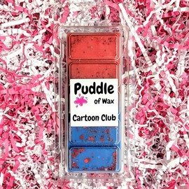 Puddle of Wax - Cartoon Club Soy Wax Melt Snap Bar - 50g - Sweet Scent - Vegan Friendly - Made in the UK