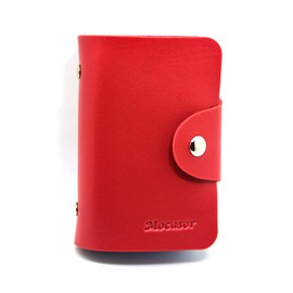 Mocasor Credit Card Holders for Women Men Bank Card Case (Red)