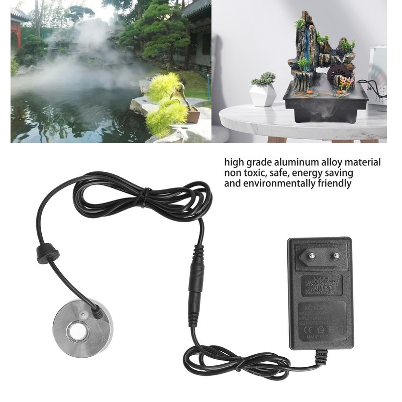 Ultrasonic Mist Maker Aluminum Alloy Cool Mist Water Fountain Fog