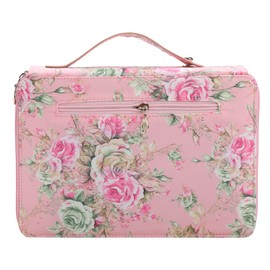 200 Slots Colored Pencil Case-Twill Oxford Pencil Holder with Zipper Closure Colored Pencil Orangizer for Watercolor Pens or Makers Large Capacity Pencil Case for Artist or Student (Pink Rose)