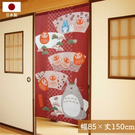 Noren Kobo Totoro Curtain, Ghibli Long Tapestry, Width 33.5 x Height 59.1 inches, Lucky Inviting Totoro, Daruma 11074