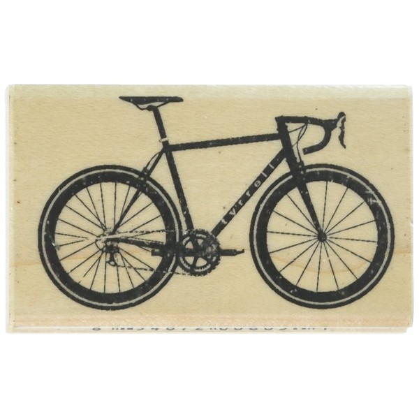 Stamps by Impression Road Race Bicycle Rubber Stamp, 1.5" x 2.5"