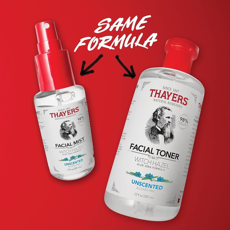 Thayers Unscented Witch Hazel Facial Mist with Aloe Vera Toner