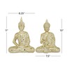Deco 79 Polystone Buddha Decorative Sculpture Meditating Home Decor Statues