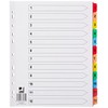 Q-Connect 1-12 Index Extra Wide Reinforced Multi-Colour Tabs