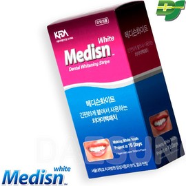 Medison White Self Teeth Whitening Sticker Patch 10-day whitening with saliva absorbent cotton / 메디슨 화이트 셀프 치아 미백 스티커 패치 10일분 침흡수솜 포함 화이트닝