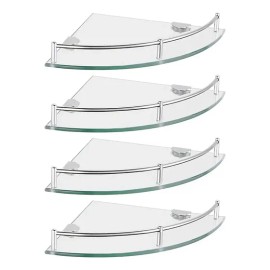 Minimalista Set Jabonera Baño Esquina 4 Piezas De Cristal