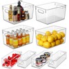 Hudgan Set of 8 Clear Plastic Storage Bins 4 Large