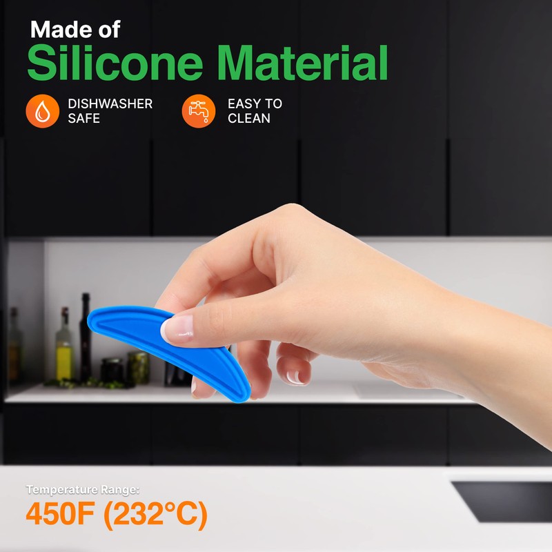 NutriChef Blue Silicone Handles - Flexible Design for Nonstick Carbon