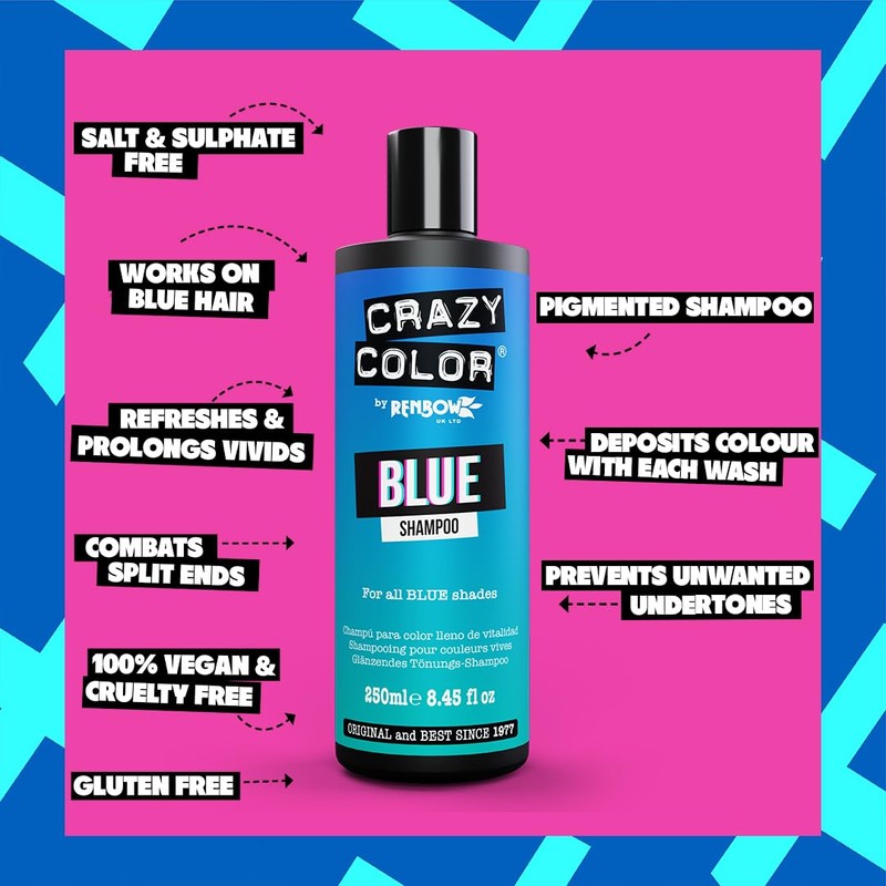 Crazy Color crc041 Shampoo Blue 250 ml