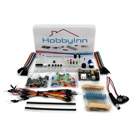 Basic Electronic Starter Kit for Arduino Breadboard Power Jumper Wires Resistors LED Power Supply Electronic Fun Kit Compatible with Arduino IDE UNO R3 Mega2560 Raspberry Pi