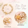 IYOU Kristall Braut Haar Reben Blatt Gold Hochzeit Kopfschmuck Perle