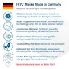 TubeRoo FFP2 Mask, White, Pack of 20 Masks from Germany,
