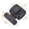 Sliding Door Lock Bar Hook-and-Eye Buckle Latch Black Wooden Fence
