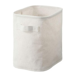 MuJI Polyester Cotton Linen Blend Soft Box Rectangular Medium Half Approximately Width 18.5 x Depth 26 x Height 26 cm 02118815