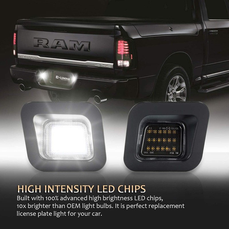 D-Lumina Luces LED para matrícula de montaje de lente ahumada