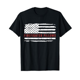 Funny Linewife Firefighter Pillows American Flag Humor T-Shirt