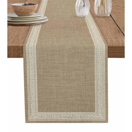 テーブルランナー 無地 テーブルセンター 滑り止め 耐熱 食卓飾り おしゃれ 北欧風 家庭用 リネン風 洗濯可能 パーティー イベント 茶室 クロス 長方形 ベージュ 田園 シンプル 33cm×178cm