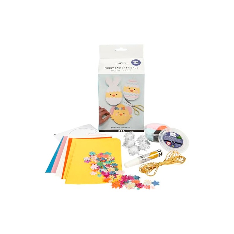 Funny Easter Friends Craft Kit, Card for Decorating, 1 Set