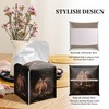 Grace Yonks Fall Thanksgiving Tissue Box Cover Square, Pumpkin Pink