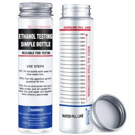 Dunkive 2 Pcs Reusable Ethanol Tester E85, Wide Mouth Fuel Pressure Testers Bottle, Gasoline Oil Analysis Kit for E85 Ethanol Levels to Maintain Peak Engine Performance, Clear Results in Minutes