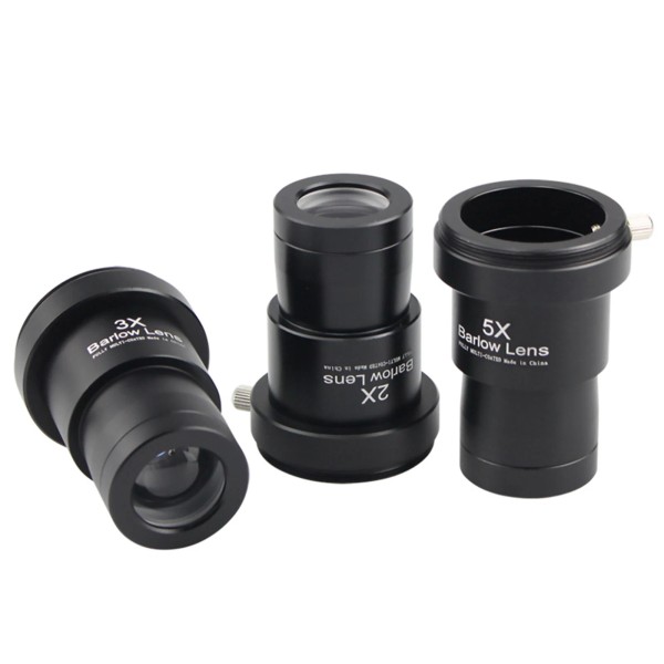 Universal 3Pcs/Set 1.25 inch Astronomical Telescope Barlow Lens 2X 3X