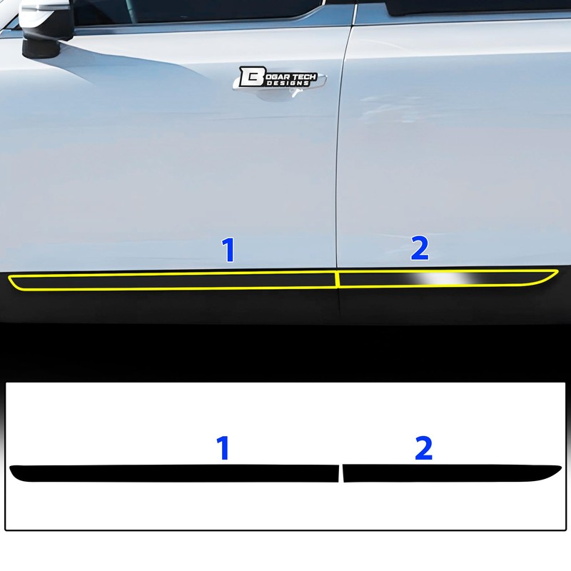 BOGAR TECH DESIGNS Lower Side Chrome Delete Overlay Replacement Compatible