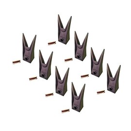 8- Bobcat Stye Mini Excavator/Skid Bucket Teeth w/Pins - 7107321, 6737325WT