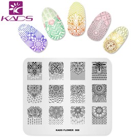 KADS Nail Art Stamping Plate Stainless Steel Beautifully Stamp Template Image Plates DIY Nail Art Tool 7 Plates