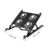 KONTONTY Laptop Cooling Stand Fan Desk Adjust Height Angle Slip