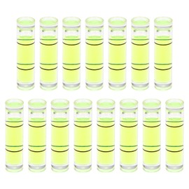 HARFINGTON 15pcs Small Cylindrical Bubble Level Vials 6x24mm PMMA Mini Horizontal Bubble Spirit Level Measuring Layout Tools for RV TV Picture Frame Hanging Tool Leveler