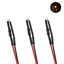 Evemodel L1218WM 20pcs Pre Wired 1.8mm Warm White Led Lamp Light Set 12V ~ 18V