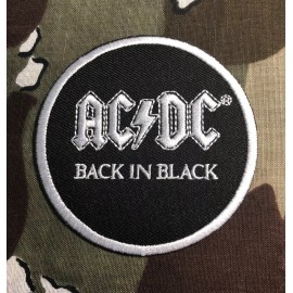 Unbranded AC/DC Back In Black Embroidered Patch Patch A061P