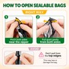 100PCS Mylar Bags Resealable Black Small Smell Proof Bags 2.75x3.93