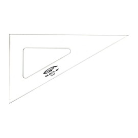 Graphoplex Set Square 60 ° 3 Edges Transparent 15 cm transparent
