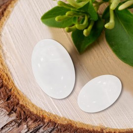 Healing Crystal Palm Stone,White Thumb Worry Stone for Anxiety,Pocket Worry Stone for Stress Relief Reiki Meditation (Rock Crystal, 60 * 40 * 20mm)