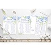 Would She Rather Bridal Shower Games, 25 Blue Floral Wedding