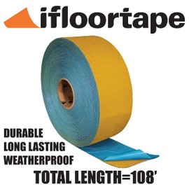 DuraMark RPT-750 Pavement Marking Tape - Reflective Slip Resistant Durable Outdoor Heavy Duty Rubber Base Tape, Bast Certified (Yellow, 4 Inch x 108 Feet)