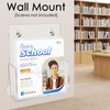 Flow fire A4 Leaflet Holders Free Standing, 2 Pack Clear