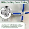 Maxline M8042 Multi Directional 3/4" Cross Fitting Tubing Compressed Air
